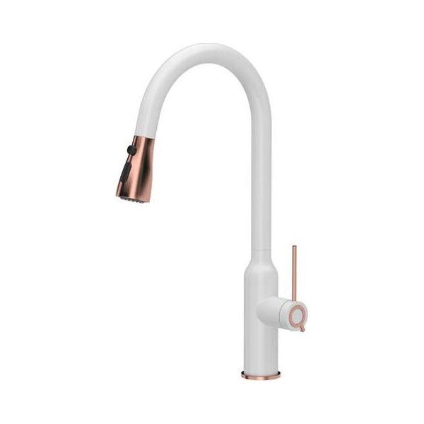 Bateria kuchenna Quadron Jessica Q LINE PullOut SteelQ stojąca biały z elementami wykończonymi miedzią (84818011) 8408357 5903242537479