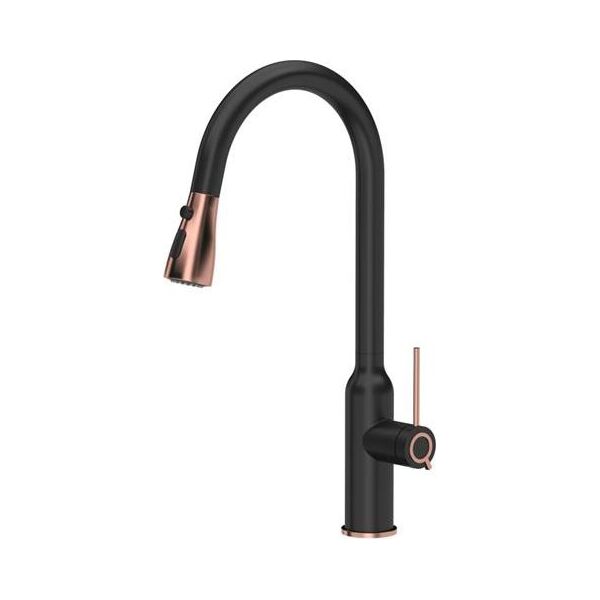 Bateria kuchenna Quadron Jessica Q LINE PullOut SteelQ stojąca czarny z elementami wykończonymi miedzią (84818011) 8408363 5903242537455