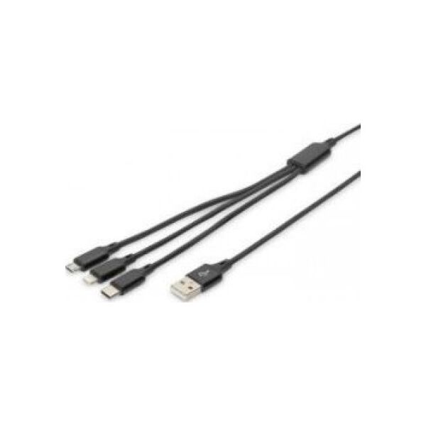 Kabel USB Digitus USB-A - 1 m Czarny (AK-300160-010-S) 8434203 4016032467113
