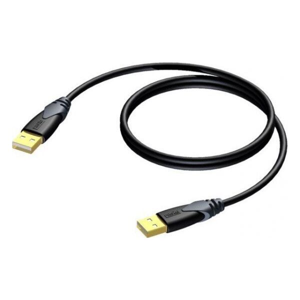 Kabel USB Procab USB-A - USB-A 1.5 m Czarny (CLD600/1.5) 8500846 5414795030251
