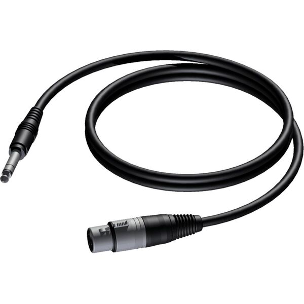 Kabel Procab Jack 6.3mm - XLR 1.5m czarny (CAB723/1.5) 8500941 5414795001633