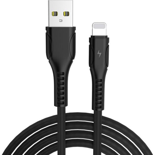 Kabel USB Libox USB-A - Lightning 1 m Czarny (LB0097NEW) 8597045 5901811404283