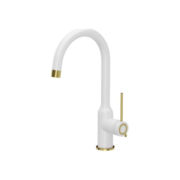 Bateria kuchenna Quadron Ingrid Q Line SteelQ stojąca biały z elementami wykończonymi złotym (84818011) 8648310 5903242537233