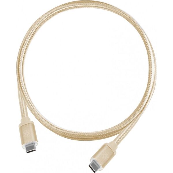 Kabel USB SilverStone USB-C - USB-C 0.5 m Złoty (52039) 8651579 4710007224465