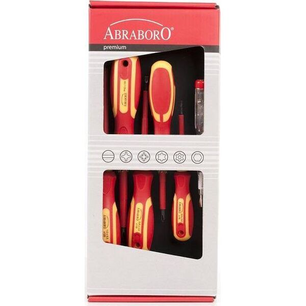 Abraboro ZESTAW 6 WKRĘTAKÓW DLA ELEKTRYKA - ABRABORO CERTYFIKAT VDE AB52006000 ABRABORO 8671961 5999082028307