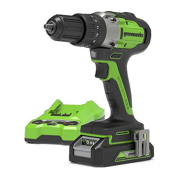 Wiertarko-wkrętarka Greenworks GD24DD60K2 24 V 1 x akumulator 2 Ah 8687704 6952909069142