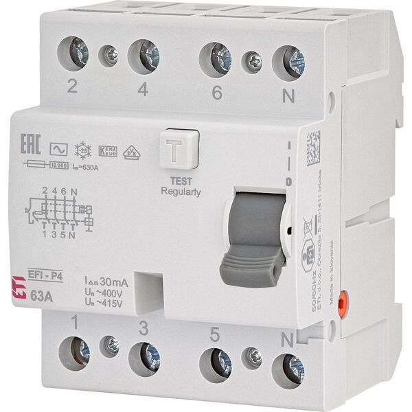 ETI EFI-P4 AC 63/0.03 WYŁ.RÓŻNIC-PRĄD. 8695768 3838895865056