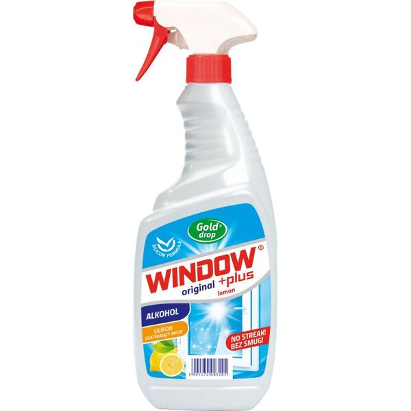 Window Window Plus Lemon Fresh - Płyn do mycia szyb i luster, cytrynowy - 750 ml 8697040 5901474003205