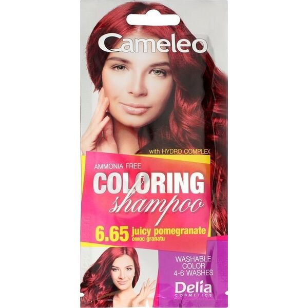 Delia Delia Cosmetics Cameleo Szampon koloryzujący nr 6.65 Owoc Granatu 1szt 8796257 5901350474303