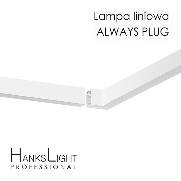 Lampa sufitowa HanksLight Lampa LED HanksLight,white,liniowa,alu,zwiesz,wtyczka-opcja łączenia,1200mm,down36W,4000K 8847728 5906721170099