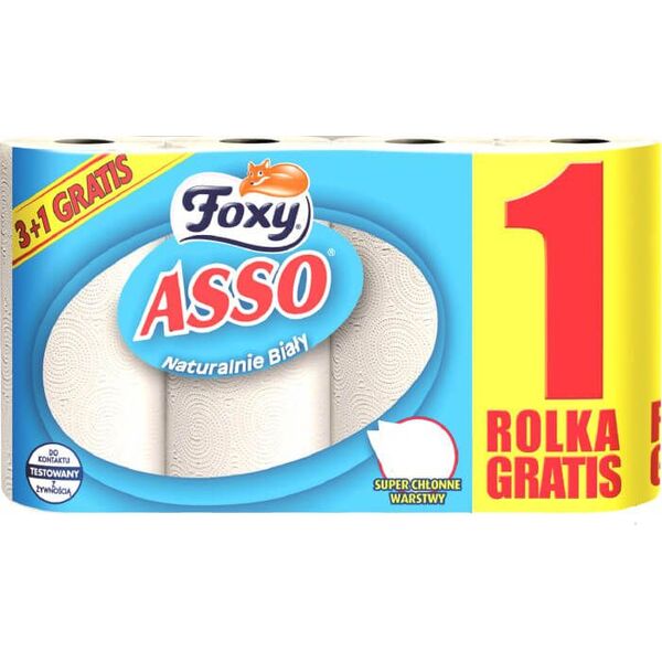 Foxy Foxy Asso - Ręcznik kuchenny, 2-warstwowy Biały 8859520 5900935002047