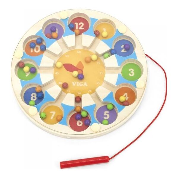Viga Toys Viga Drewniana Gra magnetyczna Zegar Labirynt Magnetyczny 8884034 6971608445606