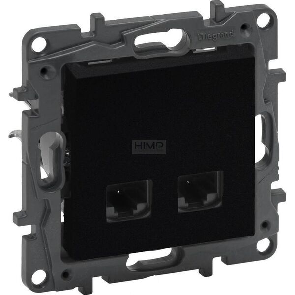Legrand Gniazdo komputerowe podwójne Legrand Niloe 863560 RJ45 kat. 5e UTP czarne 8961949 3414971842472