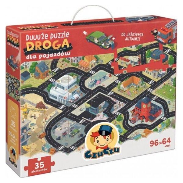 Bright Junior Media Duuuże puzzle z dziurką Droga dla pojazdów 9352993 5902983491613
