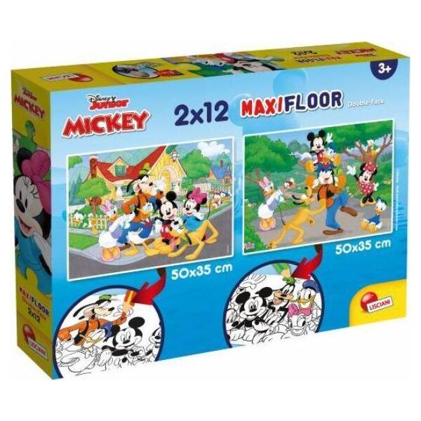 Lisciani Puzzle Supermaxi 2x12 Myszka Mikki 9353315 8008324086559