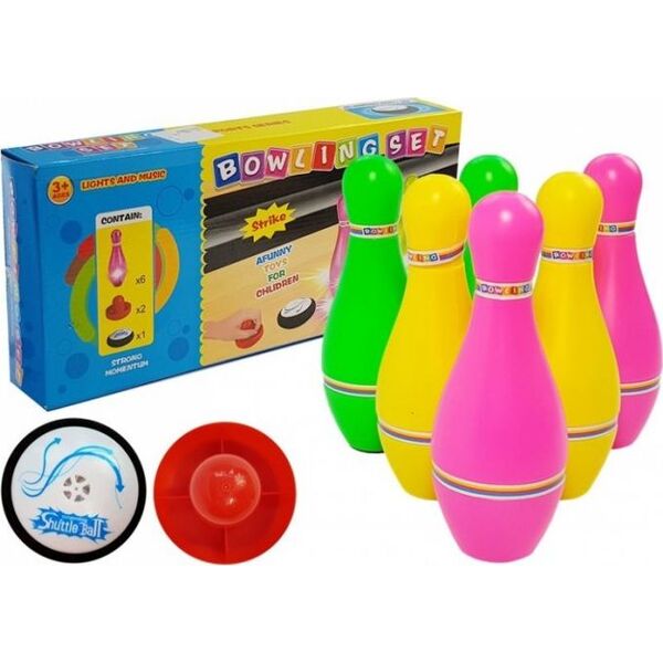 Lean Sport Import LEANToys Zestaw do Gry w Kręgle Kolorowy 6szt Świeci 9382288 1818912091981