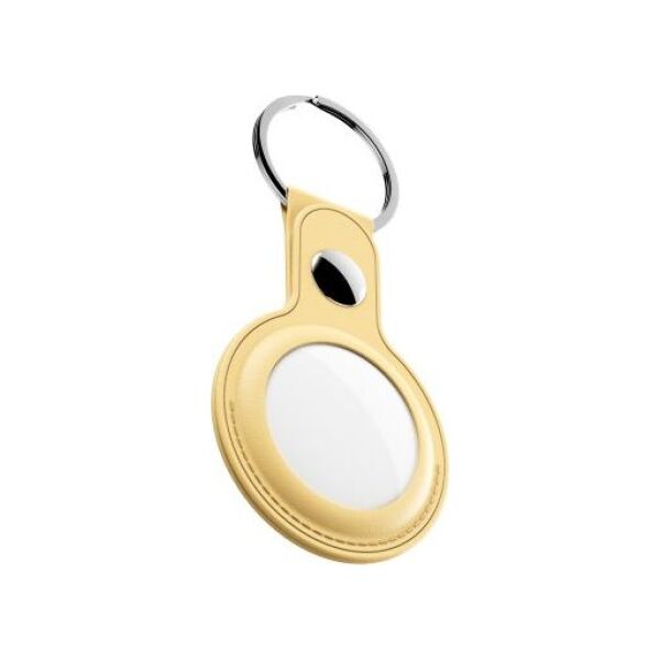 KeyBudz KeyBudz AirTag Keyring - skórzane etui ochronne do AirTag 2- pack (Pastel Yellow) 9388142 810082990140