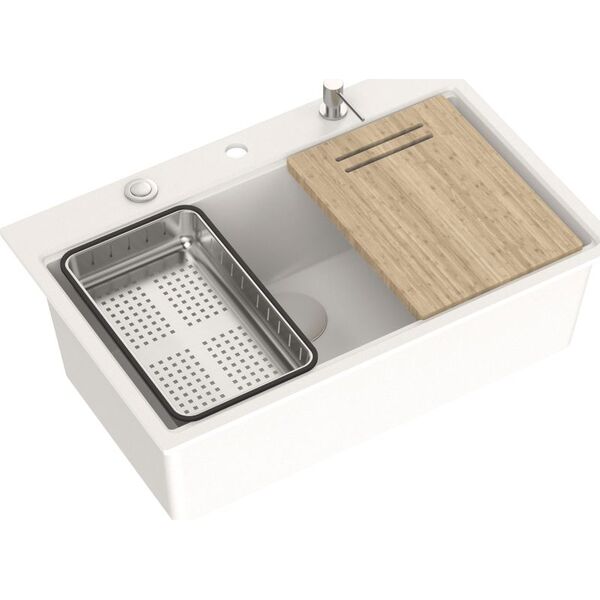 Zlewozmywak Quadron BENEDICT Workstation GraniteQ HardRock alabaster 9459038 5903242539213