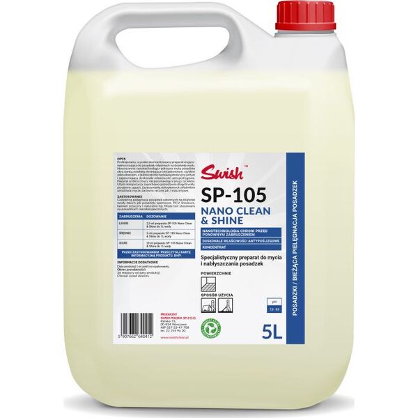 Swish Swish SP-105 Nano&Shine Płyn do mycia i nabłyszczania podłóg, koncentrat 5 l 9483709 5907662640412