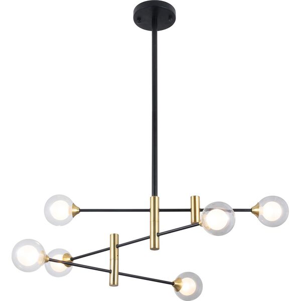 Lampa wisząca Italux Lampa wisząca czarna nowoczesna Italux Marino PND-9148-6 9536167 5900644313830