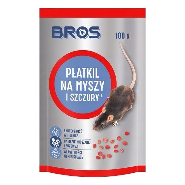 Bros Płatkil na myszy i szczury 100 g 9541223 5904517329256