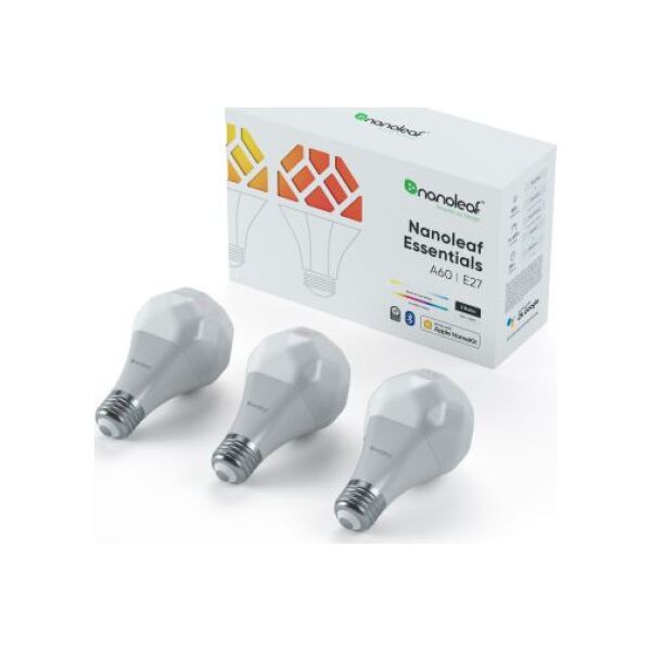Nanoleaf Nanoleaf Essentials Smart Bulbs - zestaw 3 żarówek A19-A60-E27 9666444 840102703528