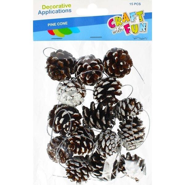Craft with Fun OZDOBA DEK NATURA SZYSZKA 3CM 15SZT CF PBH 12/96 9699960 5908275191803