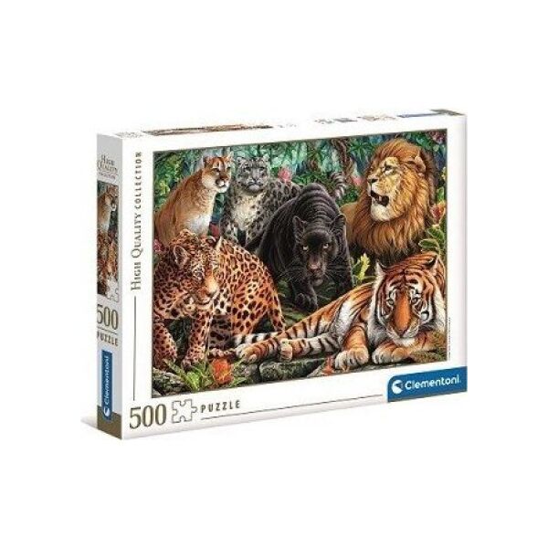 Clementoni Clementoni Puzzle 500el Dzikie koty 35126 9750357 8005125351268