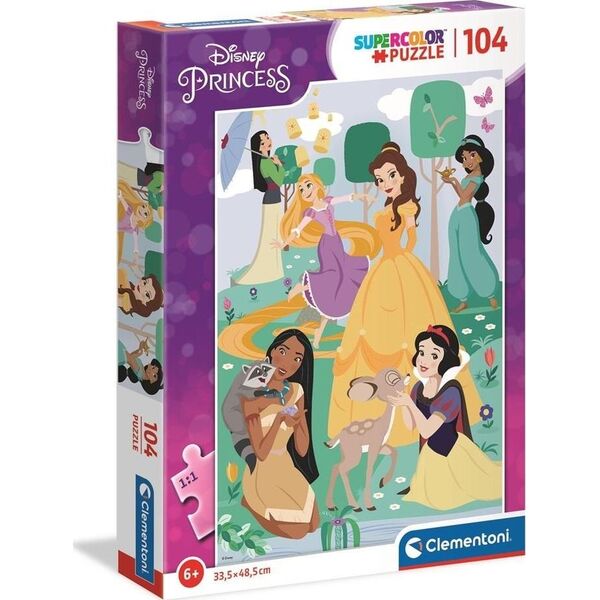 Clementoni Puzzle 104 elementy Super Kolor Księżniczki Disneya 9775424 8005125257362