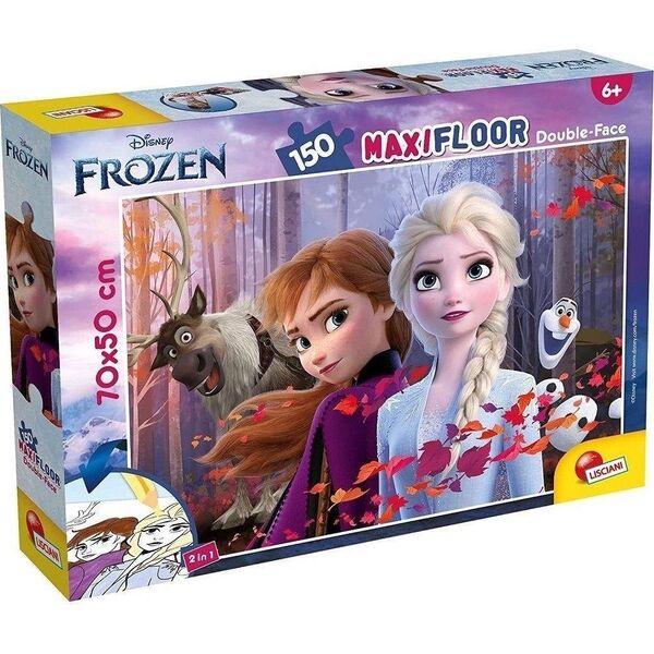 Lisciani LISCIANI DISNEY PUZZLE DWUSTRONNE MAXI PODŁOGOWE 150 EL. KRAINA LODU 9903073 8008324091799