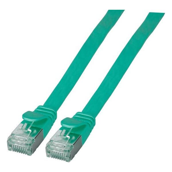 EFB EFB RJ45 Flachpatchkabel U/FTP, Cat.6A, PVC, 1m, grün 10009576 4049759150570