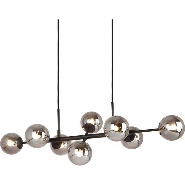 Lampa wisząca Italux Modernistyczna LAMPA wisząca ERIMIDA PND-2244-8A-BL Italux loftowy ZWIS szklane kule zwis czarny 9932800 5900644315315