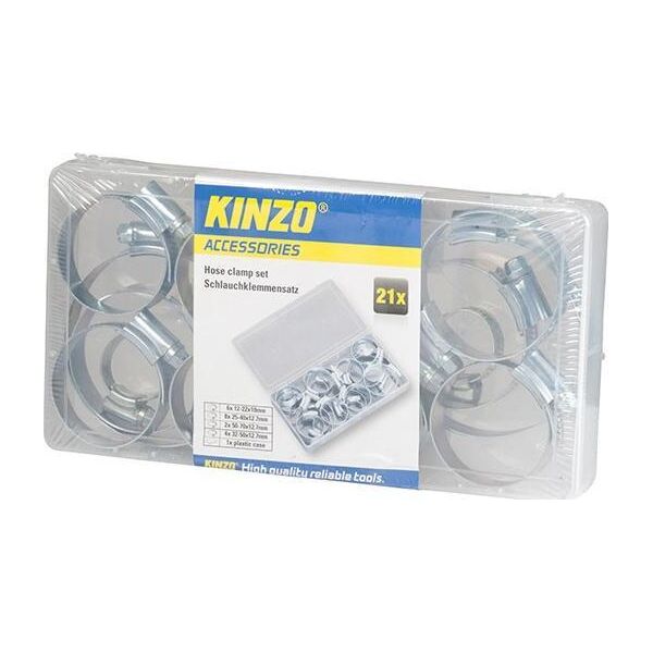 Kinzo Zestaw obejm zaciskowych 21 szt. 10073899 8711252720524