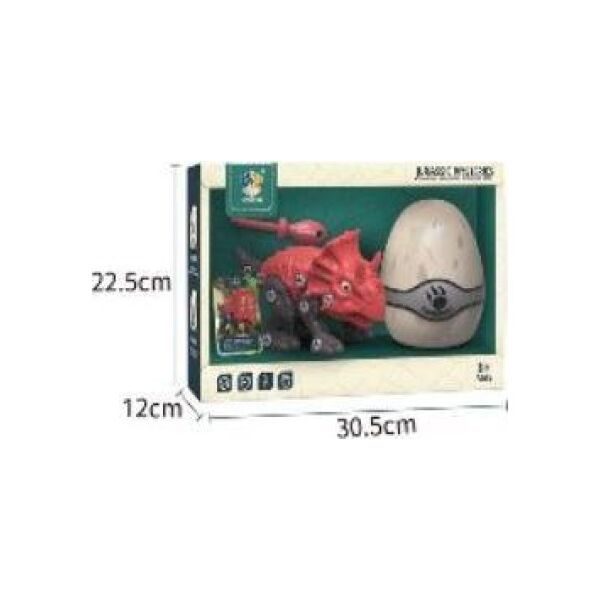 LeanToys Zestaw Dinozaur Triceratops z Jajkiem DIY Śrubokręt 10074214 5904665992494