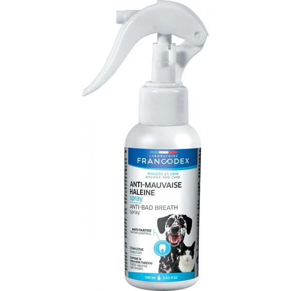Francodex FRANCODEX Spray przeciwko nieprzyjemnemu oddechowi dla psów i kotów 100 ml 10104280 3283021701980