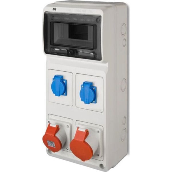 Elektro-Plast Rozdzielnica budowlana RS 8-mod. 2x2P+Z, 3P+N+Z 16A, 3P+N+Z 32A IP44 6243-00 10134190 5901130488780