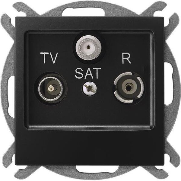 Ospel IMPRESJA Gniazdo RTV-SAT końcowe czarny metalik GPA-YS/m/33 10139107 5906729010700