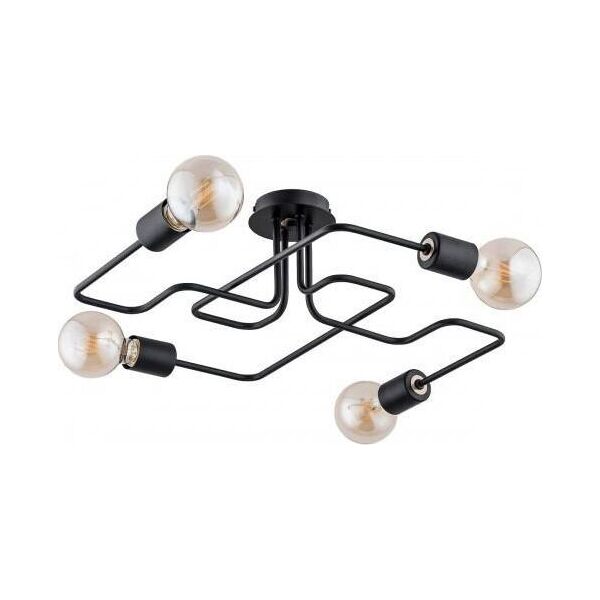 Lampa sufitowa Alfa Lampa Sufitowa Hook 4 Punktowa Czarna 24744 10327496 5900458247444