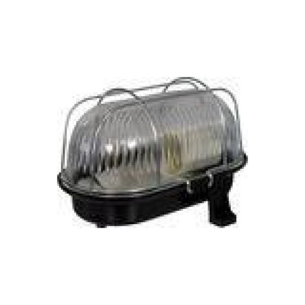 Pawbol Oprawa kanałowa OWAL 60W E27 z siatką metalową IP44 czarna D.3166C 10375793 5901350838723