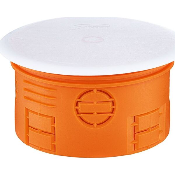 Simet Puszka podtynkowa Simet Z 80KF 33073008 80mm z pokrywą pomarańczowa 10381217 5907813226175