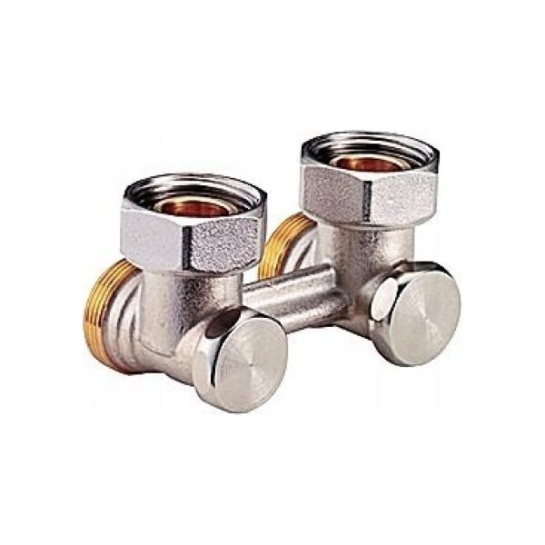 Giacomini Przyłącze kątowe + nyple tg 1/2" do grzejników vk ze stożkami, eurocono 3/4"x3/4"e [50] 10390916 8009902299712