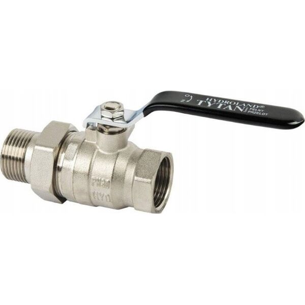 Hydroland ZAWÓR KULOWY WODNY ŚRUBUNEK RĄCZKA 1/2"" TYTAN W/S // ZKW-15.WS-R-H-TYTAN 10587975 5900308747001