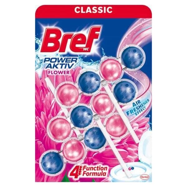 Bref Bref Power Aktiv Flower Zawieszka do WC 3x50 g 10594463 9000100989008
