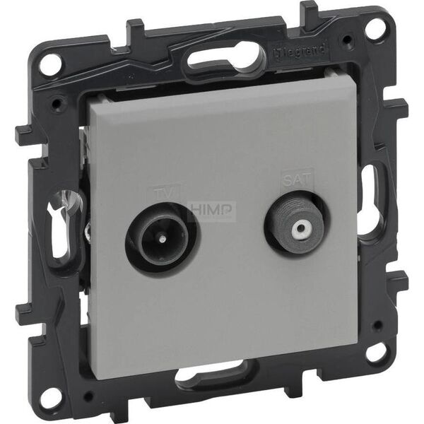 Legrand Gniazdo antenowe Legrand Niloe Step 863383 TV-SAT końcowe gwiazda 2-przewodowe aluminium 10800282 3414971838574