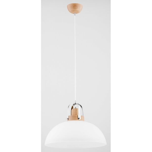 Lampa wisząca Alfa Alfa Eclat 60581.01 lampa wisząca zwis 1x60W E27 biała/brązowa 10801921 5900458605817