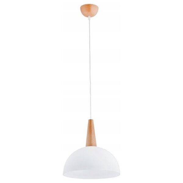 Lampa wisząca Alfa Alfa Anja 9626 lampa wisząca zwis 1x60W E27 biała/drewno 10801931 5900458096264