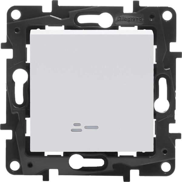 Legrand Łącznik pojedynczy Legrand Niloe Step 863111 podświetlany biały 10802490 3414971834484