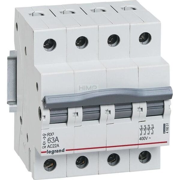 Legrand Rozłącznik izolacyjny Legrand RX3 419331 4P 63A 10802561 3414972038041