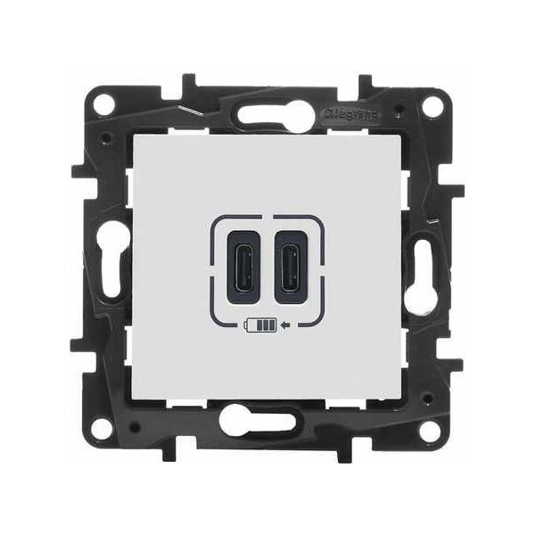 Legrand Niloe Step Gniazdo podwójne USB 2xUSB-C 3A biały (863139) 10802627 3414971834958