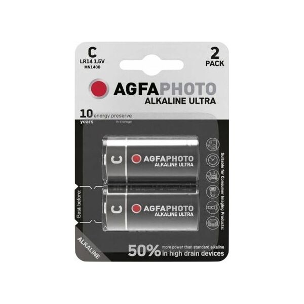 Agfa Bateria Ultra C / R14 2 szt. 10916582 4250175851839
